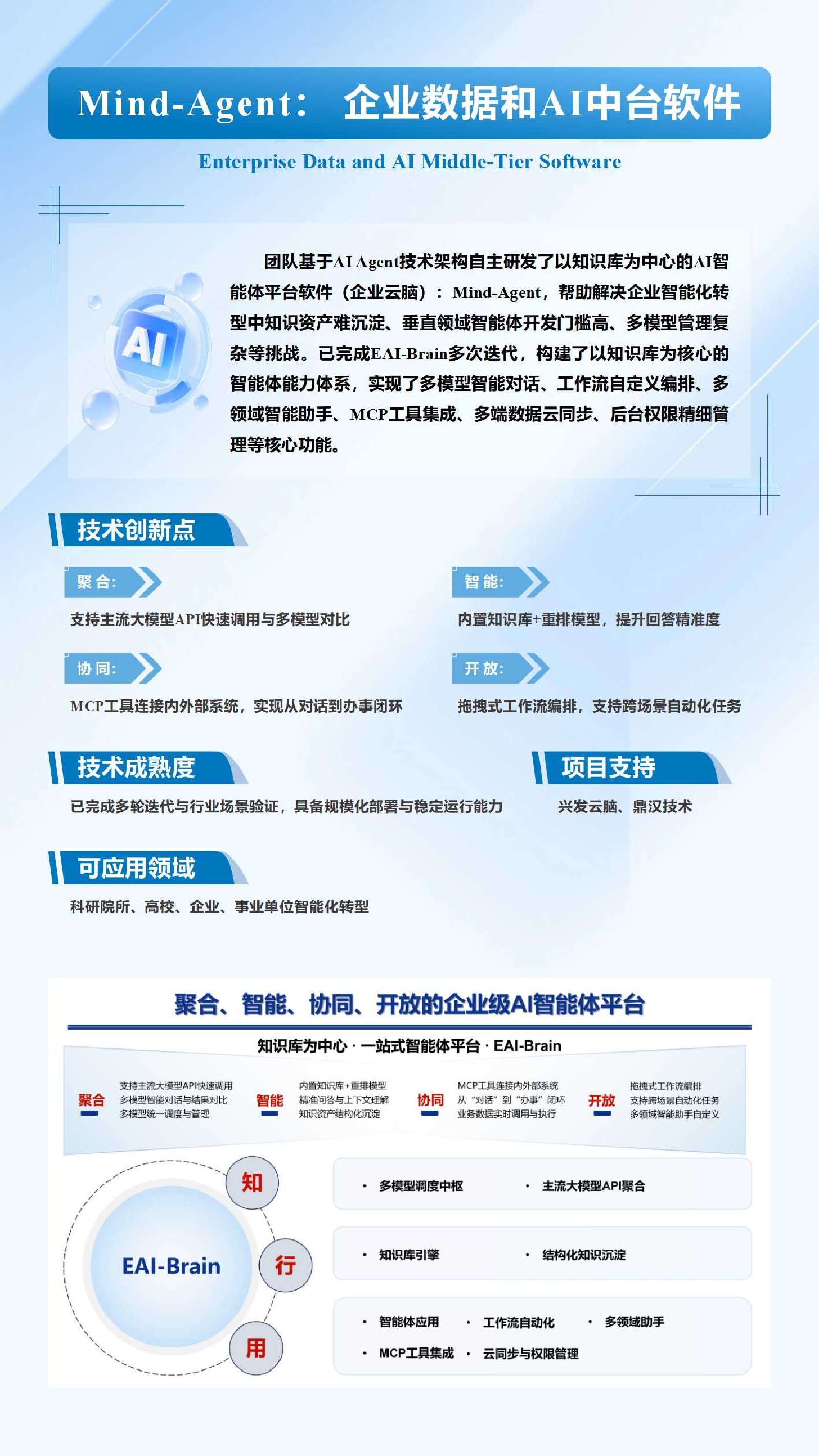 Mind-Agent：企业数据和AI中台软件