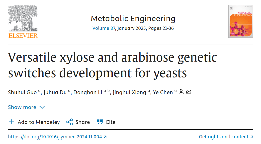 Metabolic Engineering & Adv. Funct. Mater. | 陈业团队开发高性能酵母诱导系统